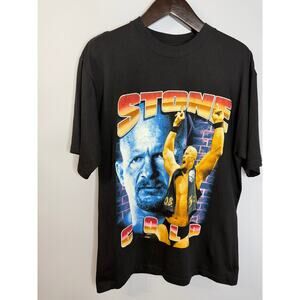 Vtg Bootleg Stone Cold Steve Austin Rap T Shirt Black Men's L